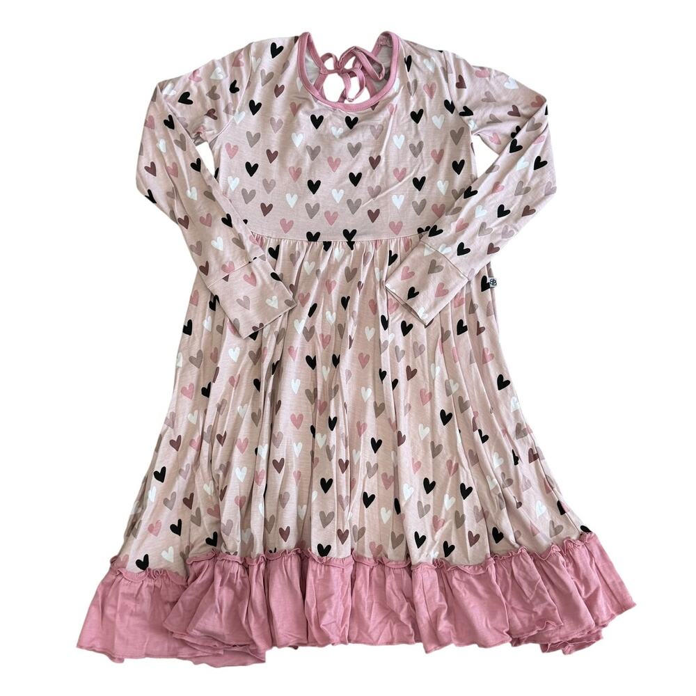 LITTLE BUM BUMS Girls Lighthearted Print Dress Size 7-8T NWOT